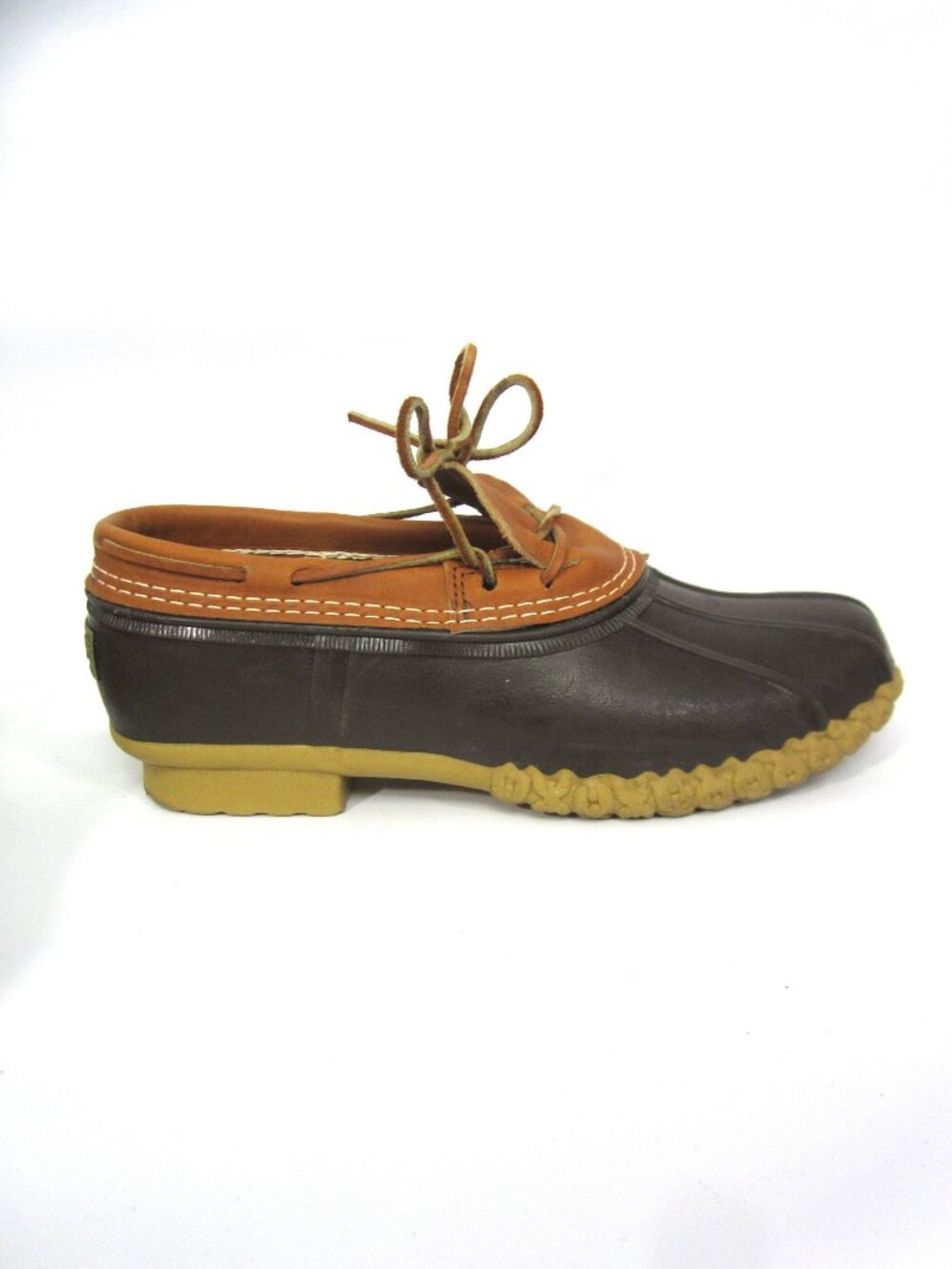 L.L. Bean Rubber Moccasin Moc Men's Size 9M Brown Made USA Maine Duck Shoes - Picture 4 of 12
